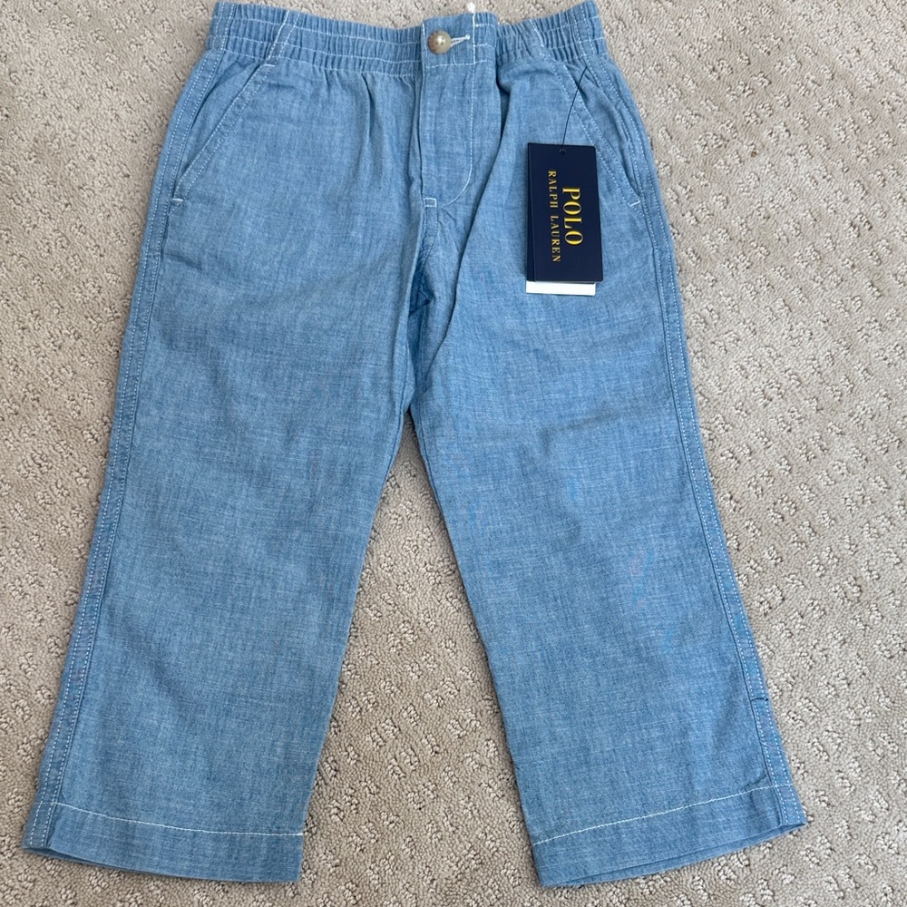Polo by Ralph Lauren Light Blue Chambray Kids Pants
